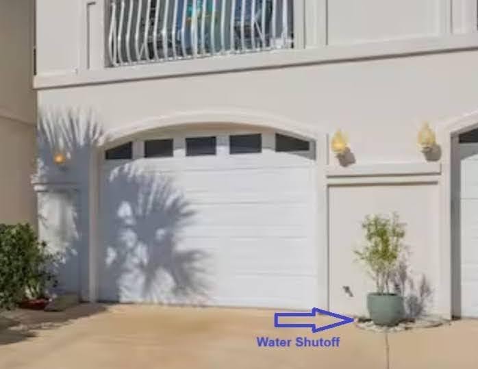 Water shutoff location